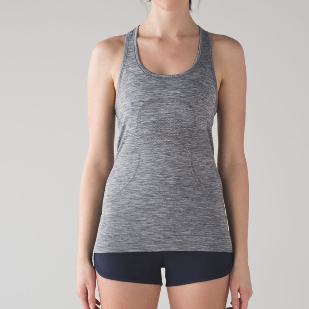 Lululemon Swiftly Tech Racerback Slate/White Like… - image 2